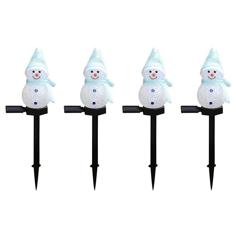 Outdoor Solar Power Xmas Lights - N84R 4X 눈사람 태양광 조명 크리스마스