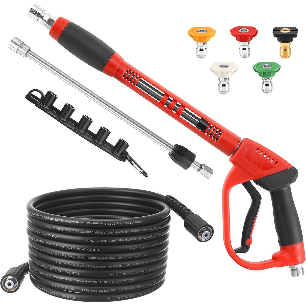 Power Washer Gun Replacement - 세척기 건 및 호스 키트, 25피트