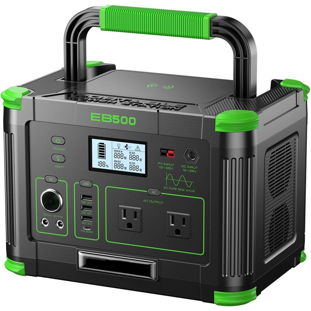 Outdoor Power Port - 500W 휴대용 파워스테이션 519.48Wh 야외용 발전기