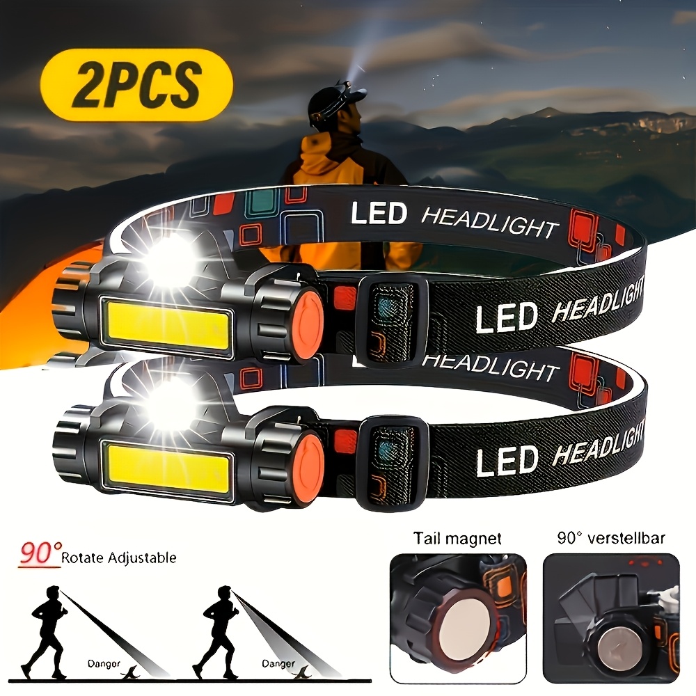 Outdoor Power Head - 1-5PCS 충전식 COB LED 헤드램프 강력한