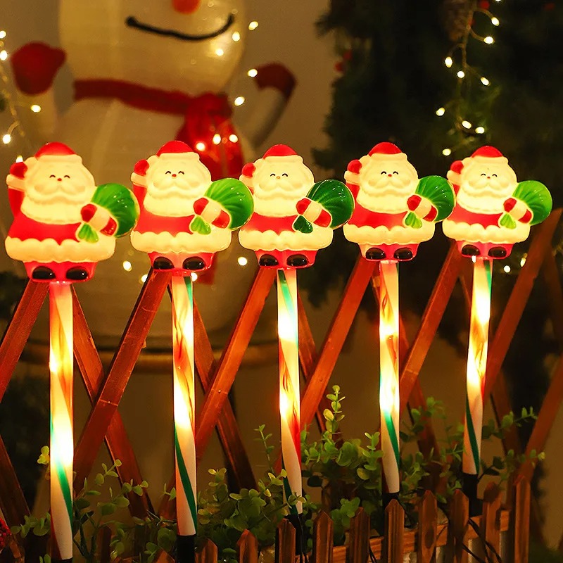 야외 태양광 LED 램프 산타 & 눈사람 모양 잔디 조 - Outdoor Solar Power Xmas Lights 리뷰 및 가격