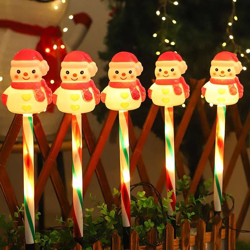야외 태양광 LED 램프 산타 & 눈사람 모양 잔디 조 - Outdoor Solar Power Xmas Lights 리뷰 및 가격