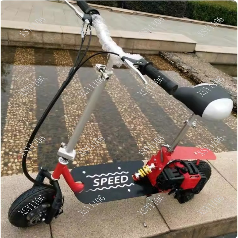 접이식 2행정 미니 페달 스쿠터 휴대용 연료 구동 이륜 - Outdoor Power And Pedal 리뷰 및 가격