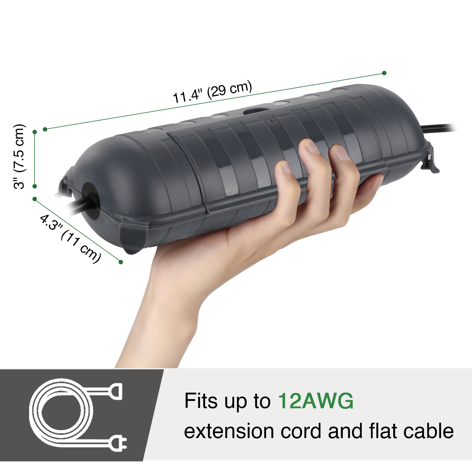 대형 방수 야외 전기 박스 케이블 커버 (연장 케이블, - Outdoor Power Plug 리뷰 및 가격
