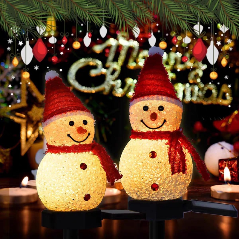 LED 눈사람 태양광 정원등 야외 지상 말뚝등 태양광  - Outdoor Solar Power Xmas Lights 리뷰 및 가격