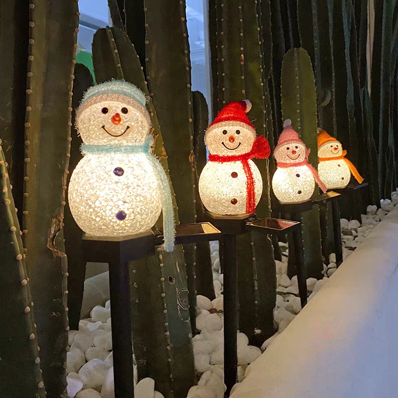 LED 눈사람 태양광 정원등 야외 지상 말뚝등 태양광  - Outdoor Solar Power Xmas Lights 리뷰 및 가격