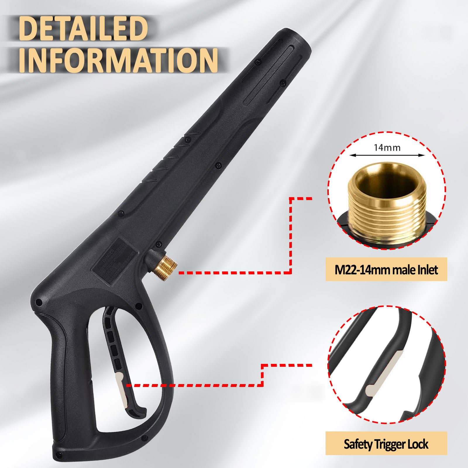 압력 세척기 건 M22 14MM 입구 피팅 파워 세척기 - Power Washer Gun Replacement 리뷰 및 가격
