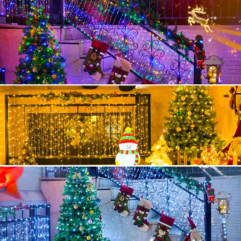 정원 장식 요정 스트링 라이트 태양광 8가지 모드 방수 - Outdoor Solar Power Xmas Lights 리뷰 및 가격