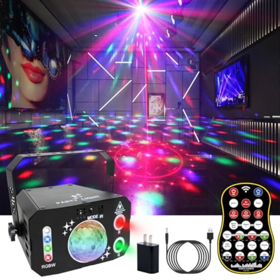 7렌즈 디스코볼 조명 USB 전원 RGBW DJ 스트로 - Outdoor Solar Power Xmas Lights 리뷰 및 가격