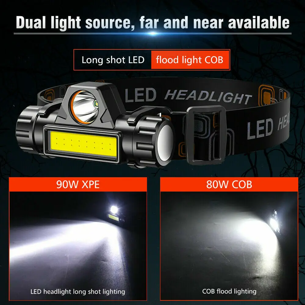 1-5PCS 충전식 COB LED 헤드램프 강력한 자기 - Outdoor Power Head 리뷰 및 가격