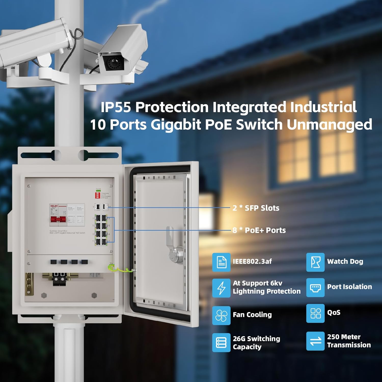 KeepLiNK 야외 스마트 네트워크 박스 8포트 기가 - Outdoor Power Port 리뷰 및 가격